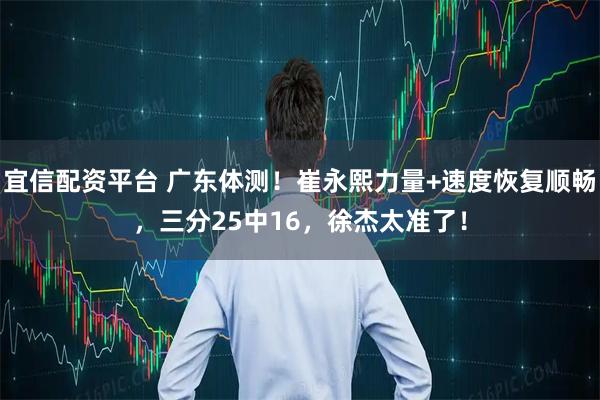 宜信配资平台 广东体测！崔永熙力量+速度恢复顺畅，三分25中16，徐杰太准了！